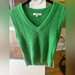 Madewell green sweater vest